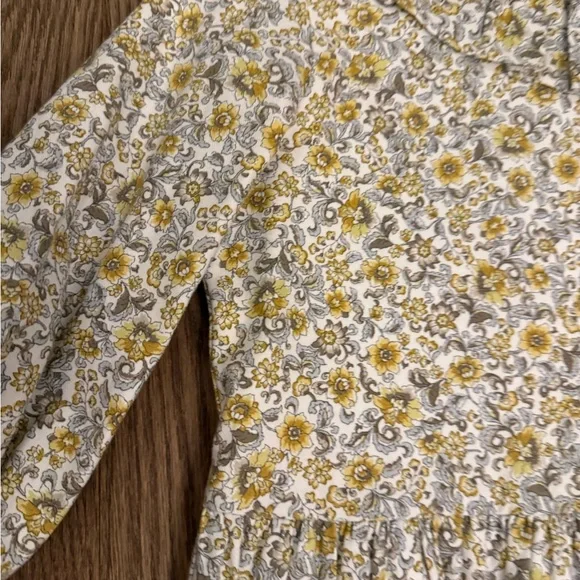 La Coqueta Floral Kids Dress with Yellow Accents